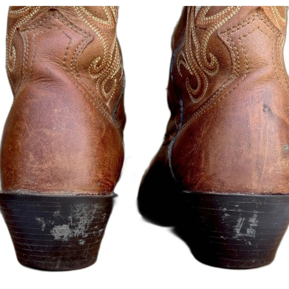 Ariat Legend Leather Western Cowboy Boots 7B Brown Square Toe Russet Rebel